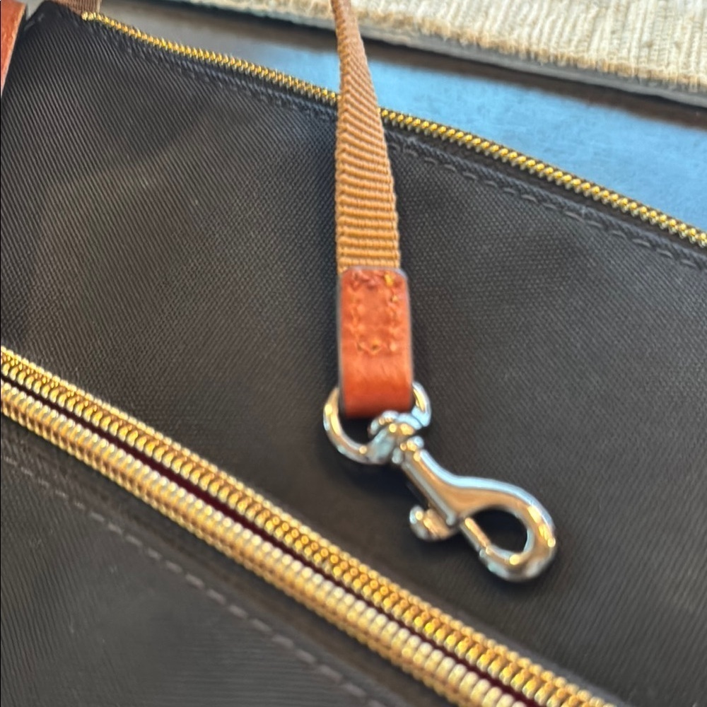 Dooney & Bourke Black and Brown Crossbody Bag with Leather Trim - Picture 6 of 6